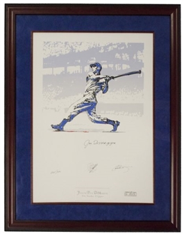 Joe DiMaggio Large Framed Limited Edition Signed Lithograph 565/750